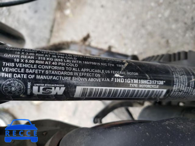 2017 HARLEY-DAVIDSON FXDF DYNA 1HD1GYM19HC317138 зображення 9