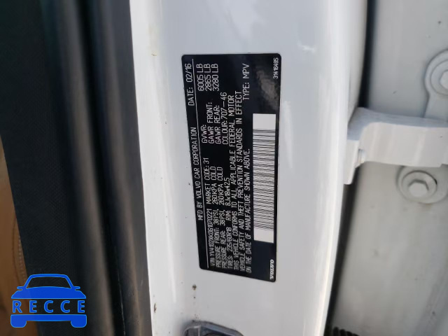 2016 VOLVO XC90 T5 YV4102XK0G1070221 image 9