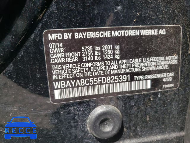 2015 BMW 750 I WBAYA8C55FD825391 image 9
