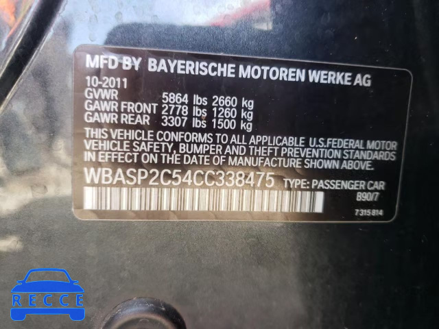 2012 BMW 535 XIGT WBASP2C54CC338475 image 9