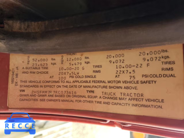 1994 INTERNATIONAL 9200 2HSFMM7R7RC073616 image 9