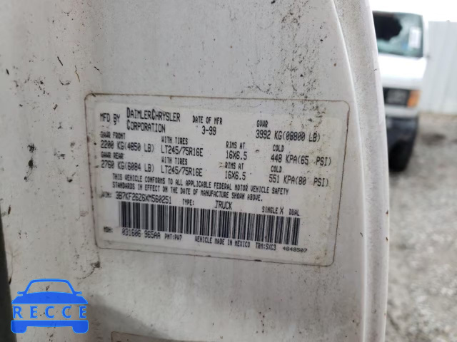 1999 DODGE RAM 3B7KF26Z6XM560251 image 9