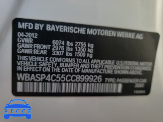 2012 BMW 550 XIGT WBASP4C55CC899926 image 9