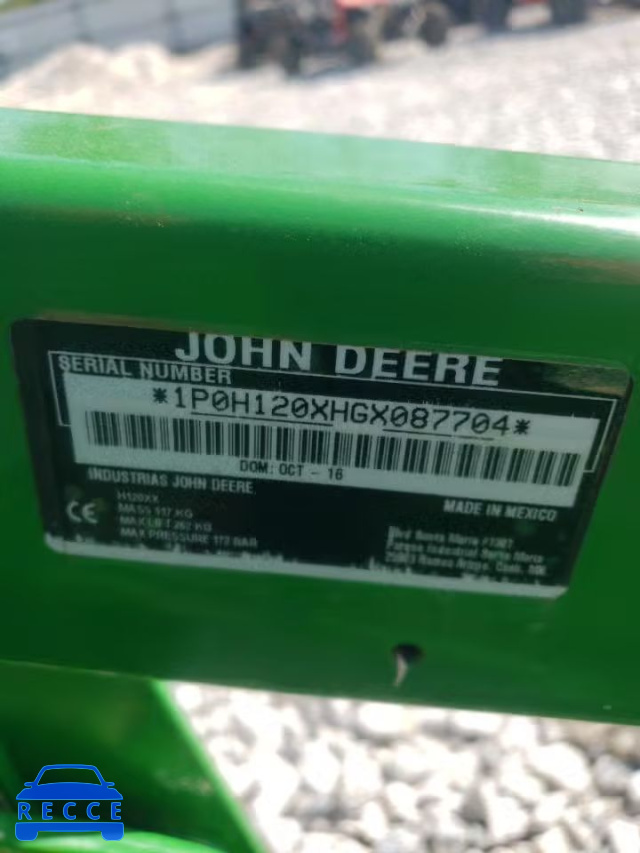 2016 JOHN DEERE TRACTOR 1P0H120XHGX087704 зображення 9