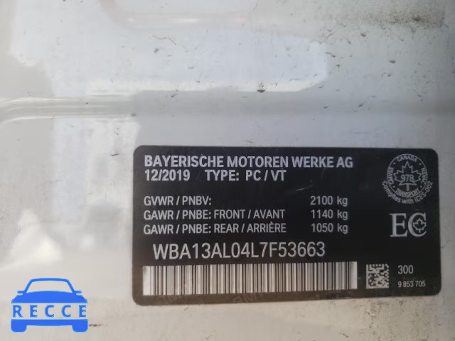 2020 BMW M235XI WBA13AL04L7F53663 image 9