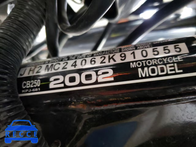 2002 HONDA CB250 JH2MC24062K910555 зображення 9