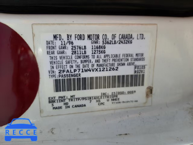 1997 FORD CROWN VIC 2FALP71W4VX121262 image 9