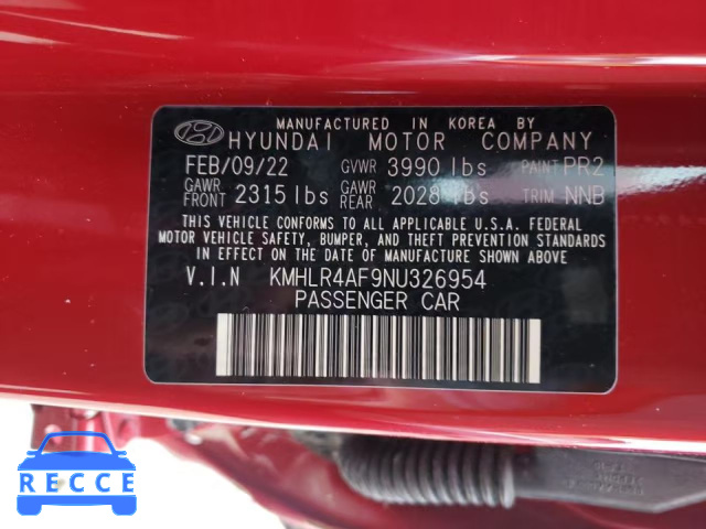 2022 HYUNDAI ELANTRA N KMHLR4AF9NU326954 Bild 9