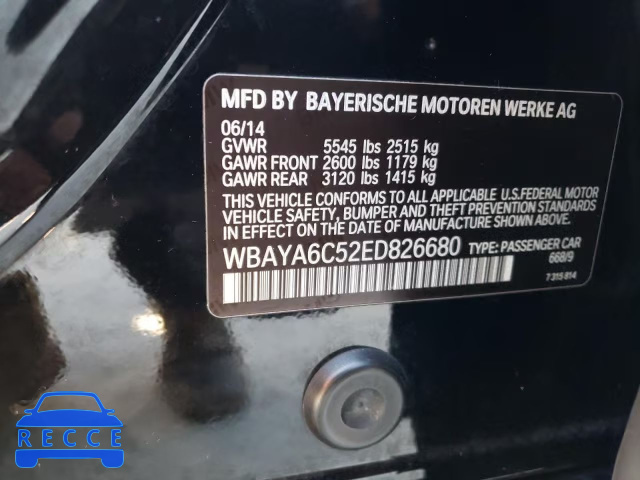 2014 BMW 740 I WBAYA6C52ED826680 image 9