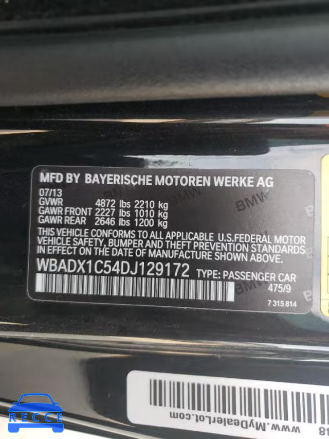 2013 BMW 335IS WBADX1C54DJ129172 зображення 9