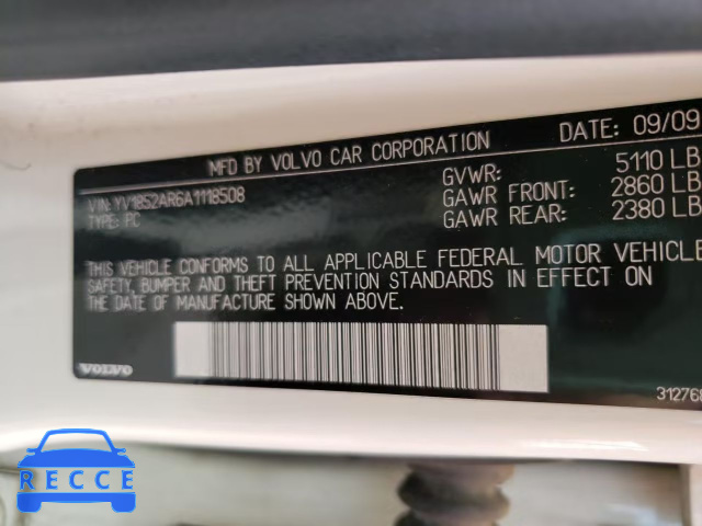 2010 VOLVO S80 V8 YV1852AR6A1118508 image 9