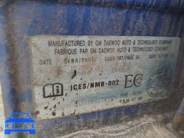 2006 PONTIAC WAVE KL2TD596X6B642747 image 9