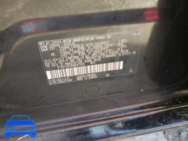 2012 TOYOTA RAV 4 2T3DF4DV3CW247316 image 9