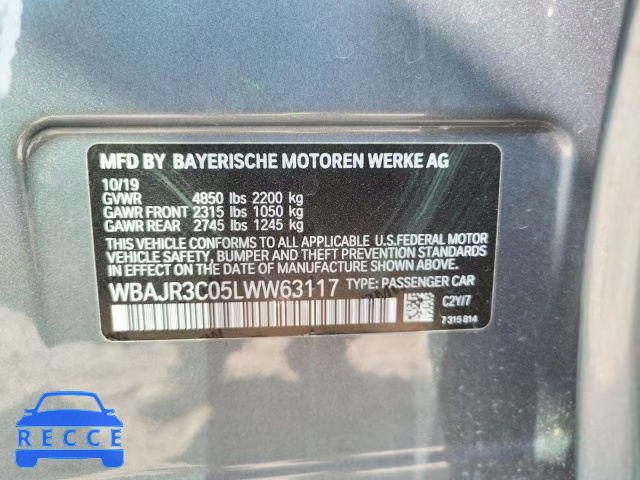 2020 BMW 530 I WBAJR3C05LWW63117 Bild 9