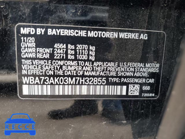 2021 BMW 228XI WBA73AK03M7H32855 image 9