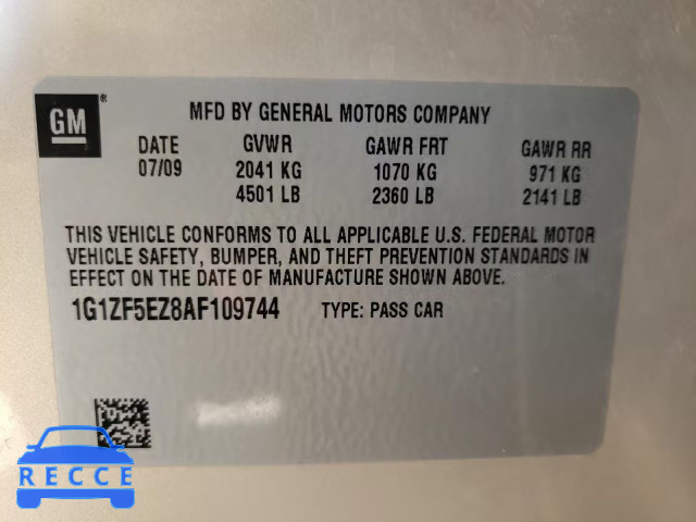 2010 CHEVROLET MALIBU HYB 1G1ZF5EZ8AF109744 image 9