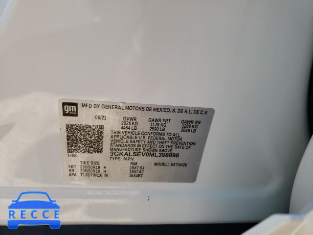 2021 GMC TERRAIN DE 3GKALSEV0ML398898 image 9