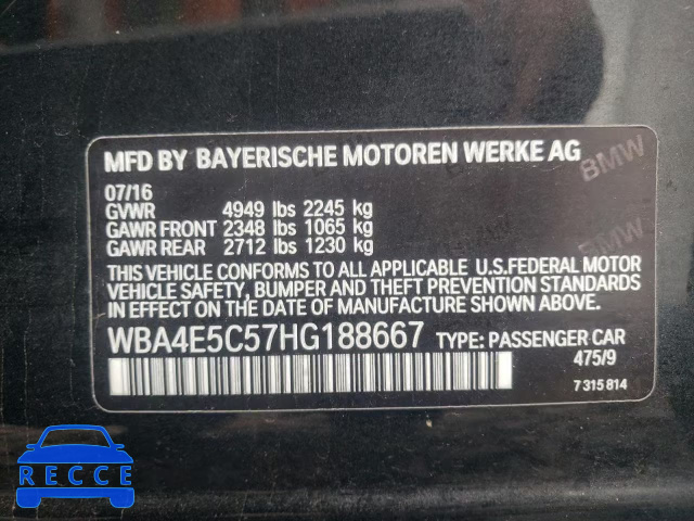 2017 BMW 440XI GRAN WBA4E5C57HG188667 Bild 9