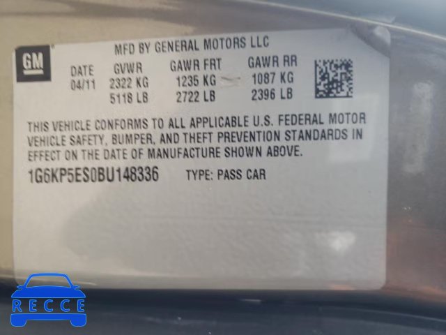 2011 CADILLAC DTS PLATIN 1G6KP5ES0BU148336 image 9