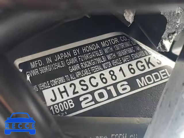 2016 HONDA GL1800 B JH2SC6816GK300292 image 9