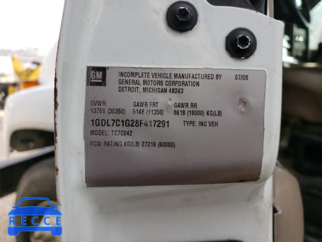 2008 GMC C7500 C7C0 1GDL7C1G28F417291 image 9