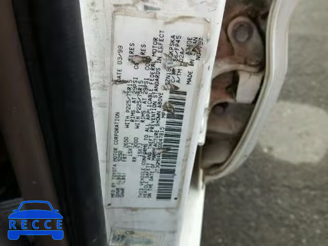 1999 TOYOTA 4RUNNER JT3GM84R2X0047815 image 9