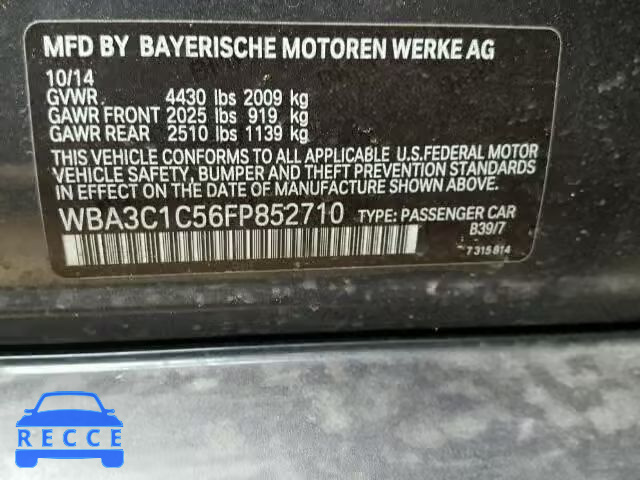 2015 BMW 328I SULEV WBA3C1C56FP852710 Bild 8