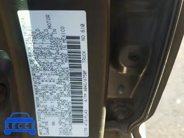 2009 TOYOTA TACOMA DOU 3TMLU42N99M025975 image 9