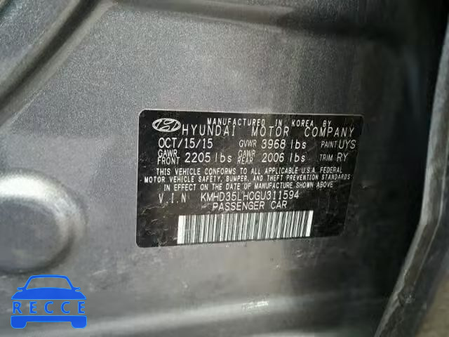 2016 HYUNDAI ELANTRA GT KMHD35LH0GU311594 image 9