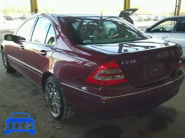 2001 MERCEDES-BENZ C240 WDBRF61J71F123596 image 2