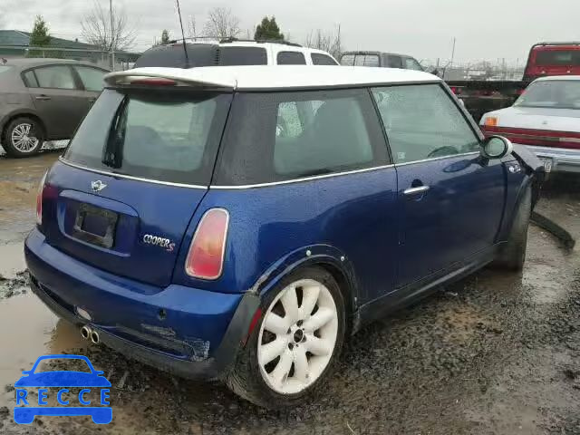 2004 MINI COOPER S WMWRE33404TD77800 image 3