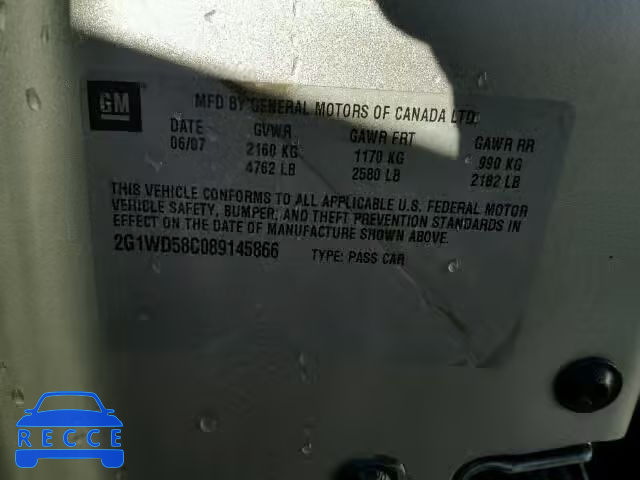 2008 CHEVROLET IMPALA SUP 2G1WD58C089145866 image 9