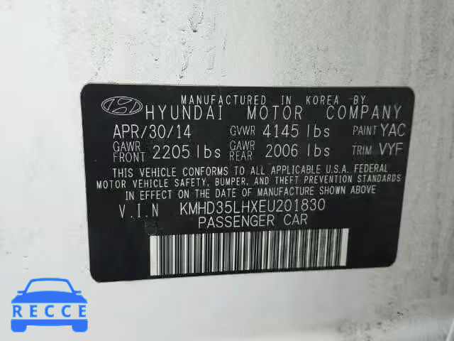 2014 HYUNDAI ELANTRA GT KMHD35LHXEU201830 Bild 9