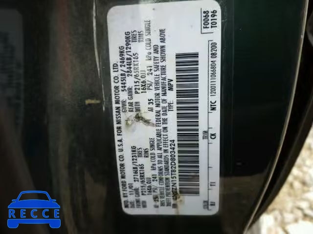 2002 NISSAN QUEST GXE 4N2ZN15T82D803424 image 9