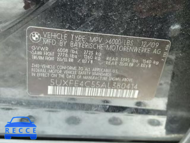 2010 BMW X5 XDRIVE3 5UXFE4C55AL380414 image 9