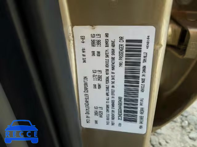 2004 CHRYSLER 300M 2C3HE66GX4H603409 image 9