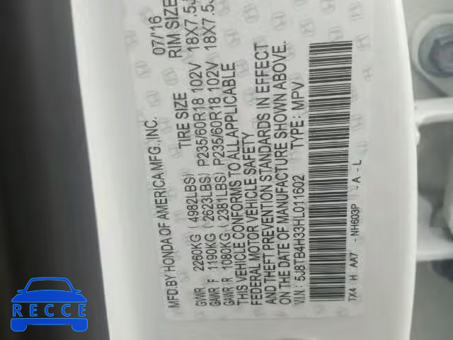 2017 ACURA RDX 5J8TB4H33HL011602 image 9