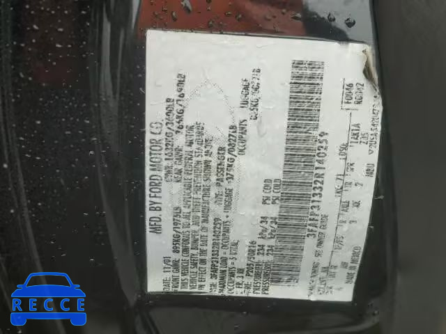 2002 FORD FOCUS ZX3 3FAFP31332R140259 image 9