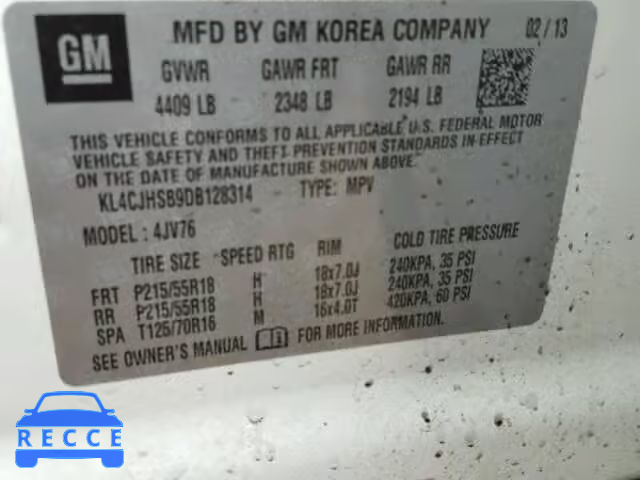 2013 BUICK ENCORE PRE KL4CJHSB9DB128314 image 9