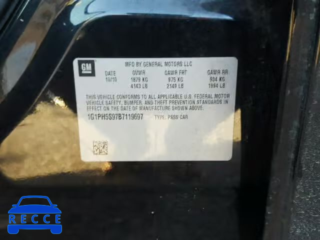 2011 CHEVROLET CRUZE LTZ 1G1PH5S97B7119697 image 9