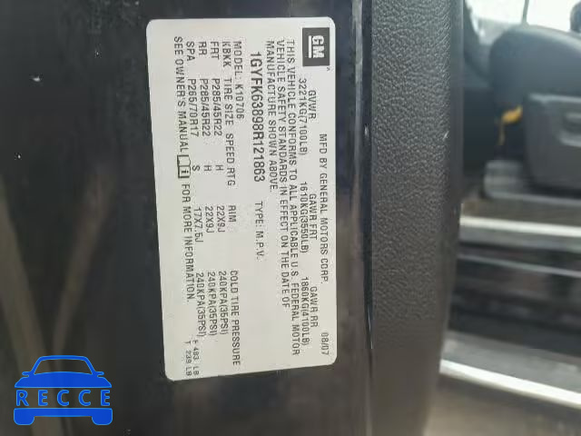 2008 CADILLAC ESCALADE L 1GYFK63898R121863 image 9