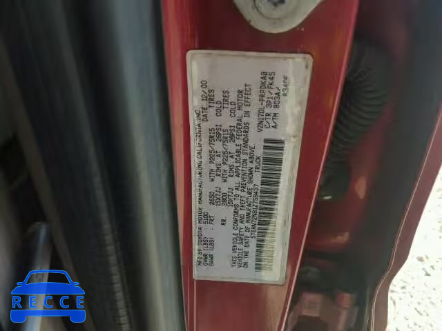 2001 TOYOTA TACOMA DOU 5TEHN72N81Z759437 image 9