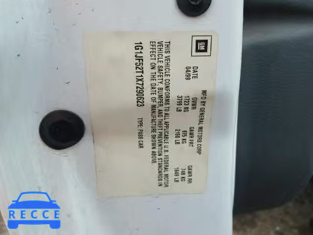 1999 CHEVROLET CAVALIER L 1G1JF52T1X7290623 image 9