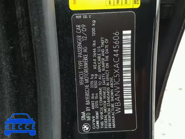 2010 BMW 528XI WBANV1C5XAC445606 image 9