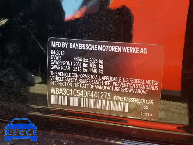 2013 BMW 328I SULEV WBA3C1C54DF441275 image 9