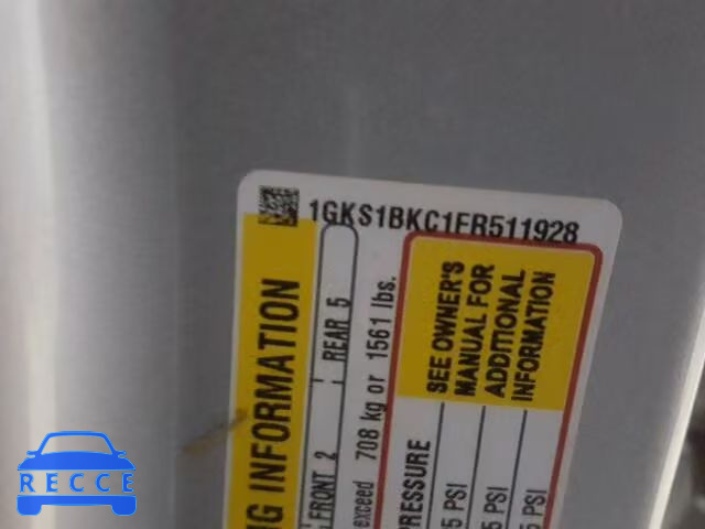 2015 GMC YUKON SLT 1GKS1BKC1FR511928 Bild 9