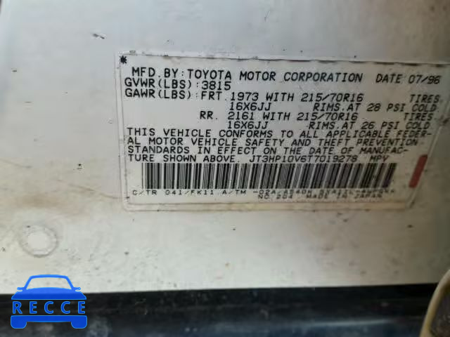 1996 TOYOTA RAV4 JT3HP10V6T7019278 image 9