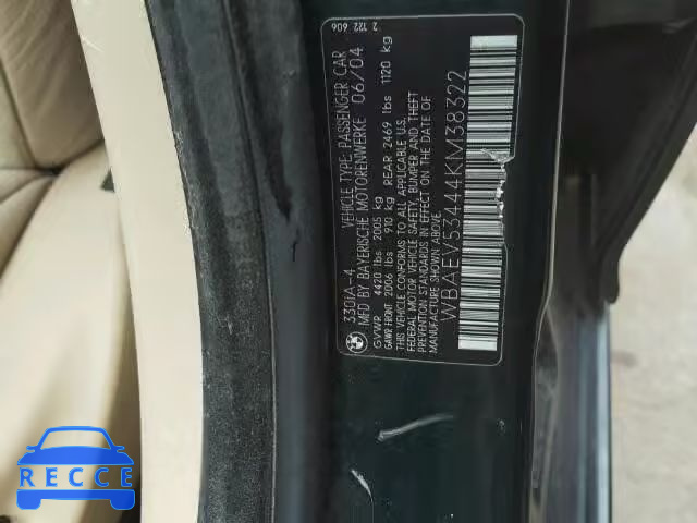 2004 BMW 330I WBAEV53444KM38322 зображення 9