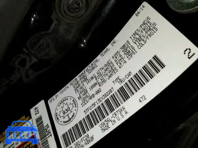 2014 TOYOTA TUNDRA DOU 5TFUY5F13EX382207 зображення 9