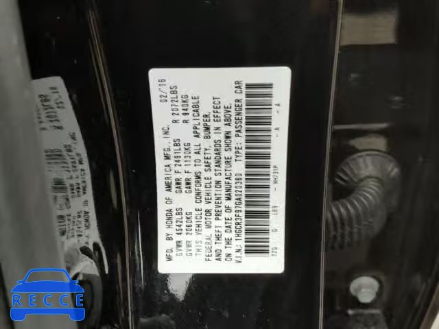 2016 HONDA ACCORD TOU 1HGCR3F97GA020360 зображення 9